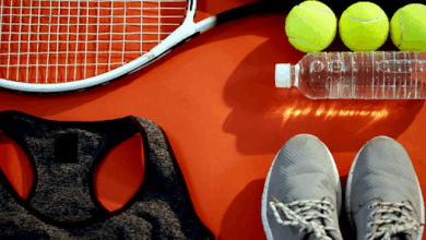 Premium tennis equipment on a court docket showcasing nice tennis add-ons for all degrees