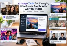 AI image tools transforming everyday photos through image editing, AI image generation, old photo restoration, 1980s-style photo effects, and professional headshots using Pixlio AI.
