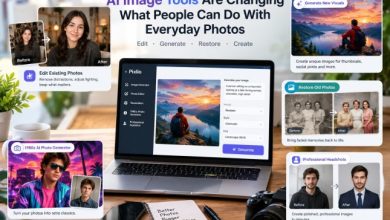 AI image tools transforming everyday photos through image editing, AI image generation, old photo restoration, 1980s-style photo effects, and professional headshots using Pixlio AI.